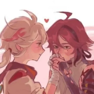 ❤️ emoji Кадзуха x Хэйдзо Telegram sticker 1 of 25