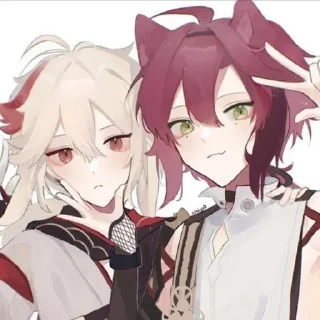 ❤️ emoji Кадзуха x Хэйдзо Telegram sticker 11 of 25