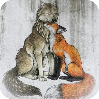 🥰 emoji Волк•Лисёнок :: @WolfMyFox Telegram sticker 20 of 78