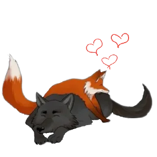 🥰 emoji Волк•Лисёнок :: @WolfMyFox Telegram sticker 9 of 78