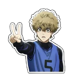 ✌️ emoji Blue Lock Telegram sticker 13 of 15