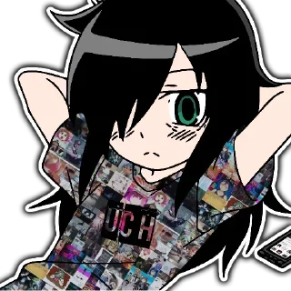 Sticker from Tomoko by @anime_stickerr