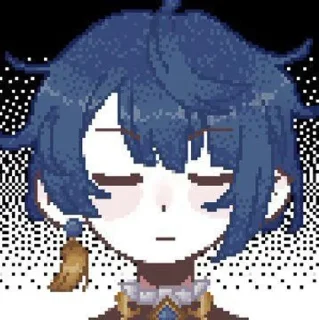Sticker from Omori x Genshin Impact