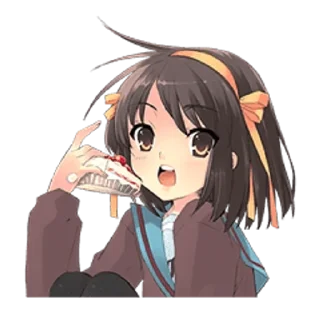 🍰 emoji @kiwiys The Melancholy of Haruhi Suzumiya Telegram sticker 10 of 37
