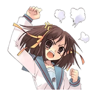 🤬 emoji @kiwiys The Melancholy of Haruhi Suzumiya Telegram sticker 24 of 37