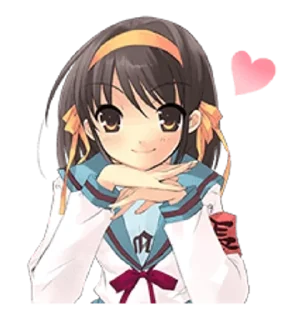 ❤️ emoji @kiwiys The Melancholy of Haruhi Suzumiya Telegram sticker 19 of 37