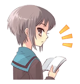 ❗ emoji @kiwiys The Melancholy of Haruhi Suzumiya Telegram sticker 7 of 37