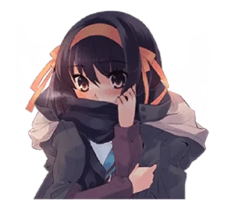 🥶 emoji @kiwiys The Melancholy of Haruhi Suzumiya Telegram sticker 17 of 37