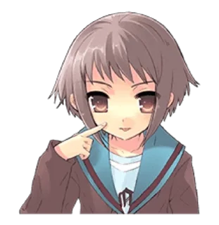 🙄 emoji @kiwiys The Melancholy of Haruhi Suzumiya Telegram sticker 21 of 37