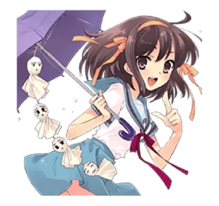 ☂️ emoji @kiwiys The Melancholy of Haruhi Suzumiya Telegram sticker 6 of 37