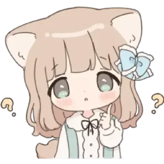 🤔 emoji ૮꒰ ᴗ . ᴗ🎀 ꒱ა Telegram sticker 15 of 44