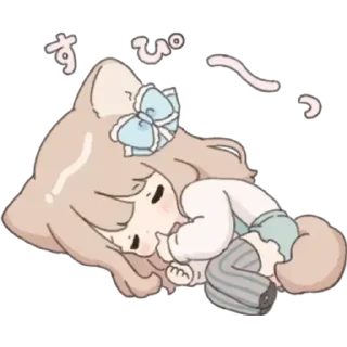 😴 emoji ૮꒰ ᴗ . ᴗ🎀 ꒱ა Telegram sticker 22 of 44
