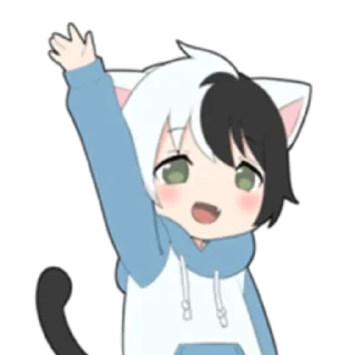 🌓 emoji cat boyﾐ ˚✧ @nyakwii Telegram sticker 18 of 24