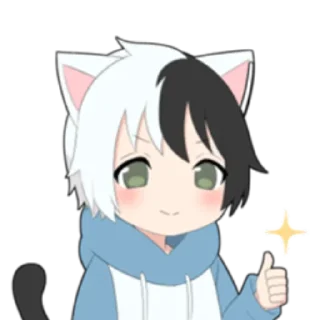 🌓 emoji cat boyﾐ ˚✧ @nyakwii Telegram sticker 20 of 24