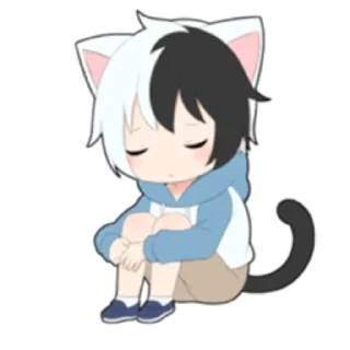 🌓 emoji cat boyﾐ ˚✧ @nyakwii Telegram sticker 9 of 24