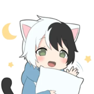 🌓 emoji cat boyﾐ ˚✧ @nyakwii Telegram sticker 19 of 24