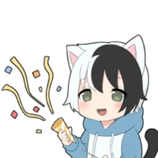 🌓 emoji cat boyﾐ ˚✧ @nyakwii Telegram sticker 10 of 24