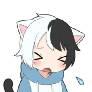 🌓 emoji cat boyﾐ ˚✧ @nyakwii Telegram sticker 5 of 24