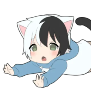 🌓 emoji cat boyﾐ ˚✧ @nyakwii Telegram sticker 8 of 24