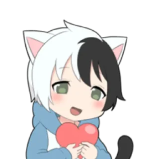 🌓 emoji cat boyﾐ ˚✧ @nyakwii Telegram sticker 1 of 24