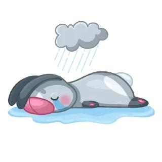 😭 emoji Зайчик Плюша @jstplf Telegram sticker 5 of 11