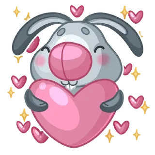 🩷 emoji Зайчик Плюша @jstplf Telegram sticker 8 of 11