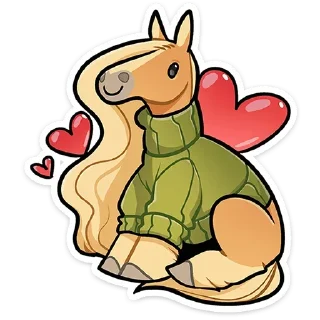 Sticker from Лошадка Карамелька ➩ @Earth928B