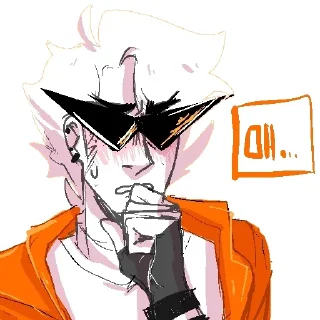 😳 emoji Dirk Strider good stickerpack Telegram sticker 8 of 55