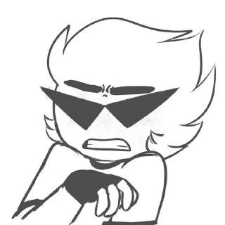 😟 emoji Dirk Strider good stickerpack Telegram sticker 15 of 55