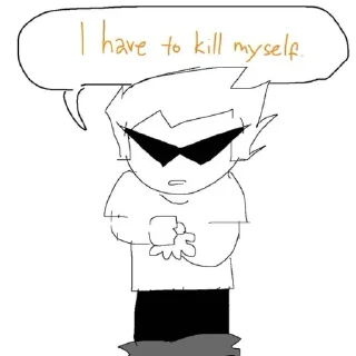 💀 emoji Dirk Strider good stickerpack Telegram sticker 11 of 55