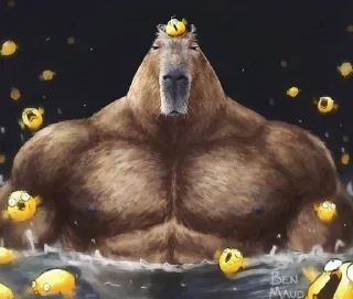 💪 emoji Ваня Капибара Telegram sticker 8 of 48