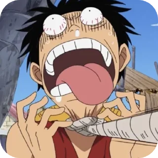 😨 emoji Monkey D. Luffy ➩ @Earth928B Telegram sticker 19 of 60