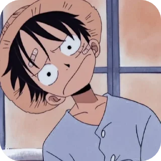 ☹ emoji Monkey D. Luffy ➩ @Earth928B Telegram sticker 12 of 60
