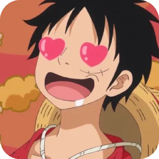 😍 emoji Monkey D. Luffy ➩ @Earth928B Telegram sticker 6 of 60