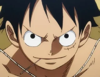 😏 emoji Monkey D Luffy Telegram sticker 11 of 120