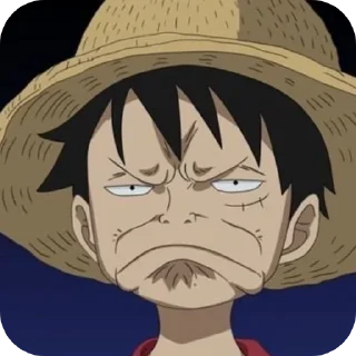 ☹ emoji Monkey D. Luffy ➩ @Earth928B Telegram sticker 14 of 60