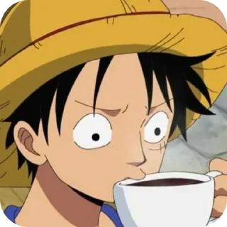 ☕ emoji Monkey D. Luffy ➩ @Earth928B Telegram sticker 13 of 60
