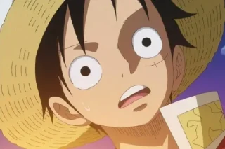 😲 emoji Monkey D Luffy Telegram sticker 7 of 120