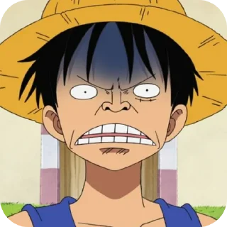 😤 emoji Monkey D. Luffy ➩ @Earth928B Telegram sticker 18 of 60
