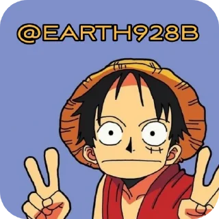 😐 emoji Monkey D. Luffy ➩ @Earth928B Telegram sticker 5 of 60