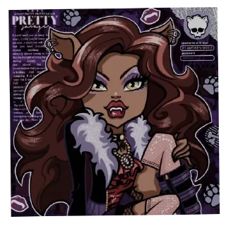 Sticker from Clawdeen Wolf / Клоудин