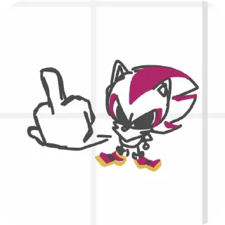 🖕 emoji Shadow the hedgehog - @Qwez_i Telegram sticker 7 of 120