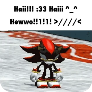 👋 emoji Shadow the hedgehog - @Qwez_i Telegram sticker 14 of 120