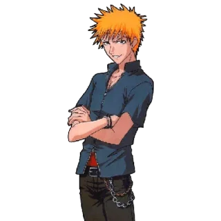😏 emoji Ichigo Kurosaki By Shewlan Telegram sticker 24 of 37