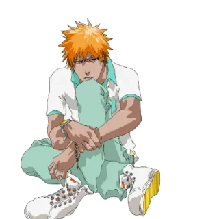 😕 emoji Ichigo Kurosaki By Shewlan Telegram sticker 10 of 37