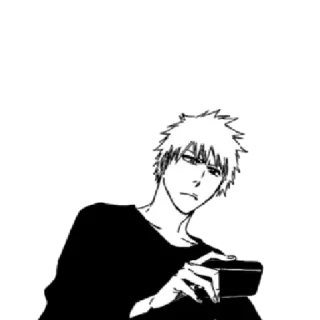 🙁 emoji Ichigo Kurosaki By Shewlan Telegram sticker 7 of 37