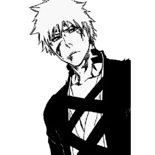 😔 emoji Ichigo Kurosaki By Shewlan Telegram sticker 8 of 37