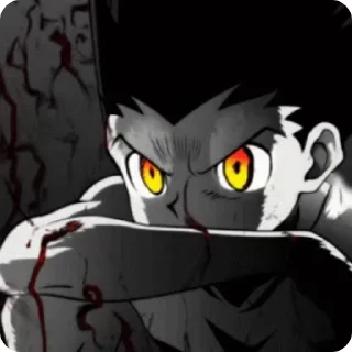 😡 emoji Hunter x Hunter Telegram sticker 2 of 43
