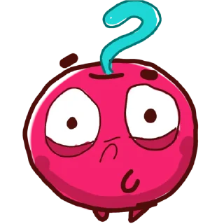 ❓ emoji Вишневая срака Telegram sticker 15 of 31