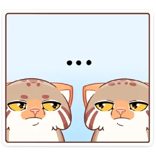 😐 emoji Манул Ур (@TgSticker) Telegram sticker 7 of 48